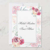 Eleganter Fall Floral Rahmen islamische muslimisch Einladung (Rückseite)