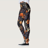 Eleganter Fall Halloween Botanische Leggings (Links)