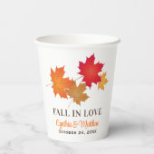 Eleganter Fall in der Liebe Herbstwoche Pappbecher (Rückseite)