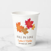 Eleganter Fall in der Liebe Herbstwoche Pappbecher (Vorderseite)