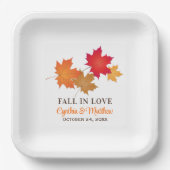 Eleganter Fall in der Liebe Herbstwoche Pappteller (Vorderseite)