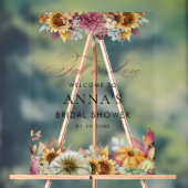 Eleganter Fall in Liebe Brautparty Begrüßungszeich Acrylschild (Neutral)