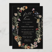 Eleganter Fall in Liebe Brautparty Einladung (Vorne/Hinten)