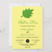 Eleganter Fall in Liebe Rustikale Blätter Hochzeit Einladung (Vorderseite)