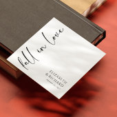 Eleganter Fall in Liebe Skript Hochzeit Napkins Serviette