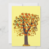 Eleganter Fall in Liebe Tree Gelbe Herbsthochzeit Einladung (Rückseite)