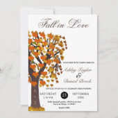 Eleganter Fall in Liebe Treppenaufgang Romantische Einladung (Vorderseite)