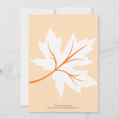 Eleganter Fall Maple Leaf Custom Wedding Einladung (Rückseite)
