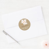 Eleganter Fall Maple Leaf Save the Date Aufkleber (Umschlag)