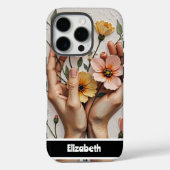 Eleganter Fall mit floralen Händen Case-Mate iPhone Hülle (Rückseite)