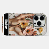 Eleganter Fall mit floralen Händen Case-Mate iPhone Hülle (Rückseite (Horizontal))