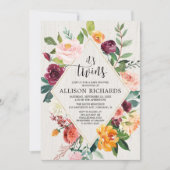 Eleganter Fall paart Babyparty, Einladung (Vorderseite)