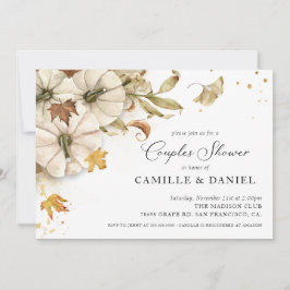 Eleganter Fall Pumpkin Couples Polterabend Einladung