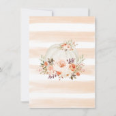 Eleganter Fall Pumpkin Floral Drive by Brautparty Einladung (Rückseite)