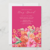 Eleganter Fall Terracotta boho Foto Hochzeit Einladung (Vorderseite)