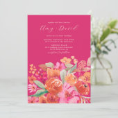 Eleganter Fall Terracotta boho Foto Hochzeit Einladung (Stehend Vorderseite)