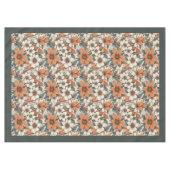 Eleganter Fall Terracotta weiße Blume pastellgrün Tischdecke (Vorderseite (Horizontal))
