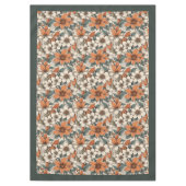 Eleganter Fall Terracotta weiße Blume pastellgrün Tischdecke (Vorderseite)