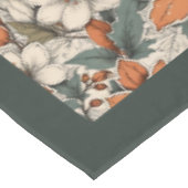 Eleganter Fall Terracotta weiße Blume pastellgrün Tischdecke (Schrägansicht)