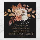 Eleganter Fall Wasserfarbener Fisch Weinetikett (Einzelnes Label)