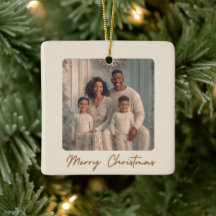 Eleganter Familienfoto-Frohe-Weihnachten-Schmuck 
