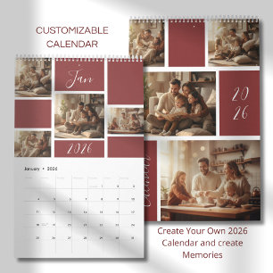Eleganter Familienfoto-Kalender 2026  Kalender
