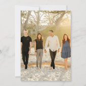 Eleganter Familienname Blumenweihnachtsfest Einladung (Vorderseite)