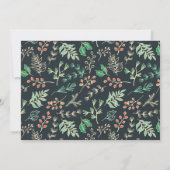 Eleganter Familienname Blumenweihnachtsfest Einladung (Rückseite)