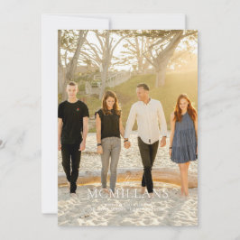 Eleganter Familienname Blumenweihnachtsfest Einladung