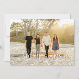 Eleganter Familienname Blumenweihnachtsfest Einladung