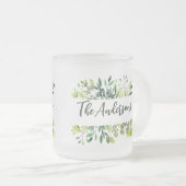 Eleganter Familienname Botanische Blätter Bunch Mattglastasse (VorderseiteRechts)