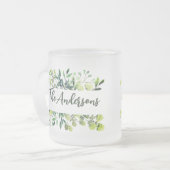 Eleganter Familienname Botanische Blätter Bunch Mattglastasse (Vorderseite Links)