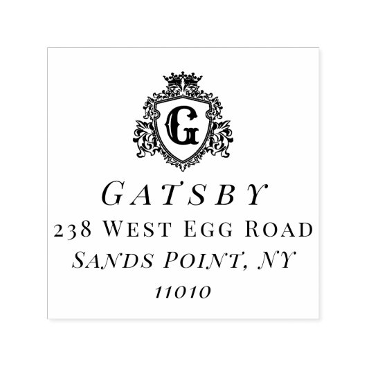 Eleganter Familienname Custom Typografy und Initia Permastempel (Design)