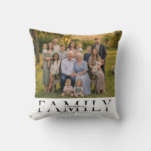Eleganter Familienname Erinnerungsfoto-Geschenk Kissen