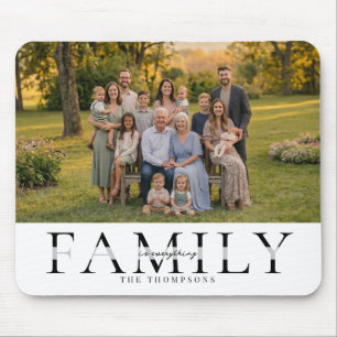 Eleganter Familienname Erinnerungsfoto-Geschenk Mousepad