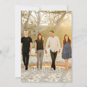 Eleganter Familienname Florales Weihnachtsfest Einladung