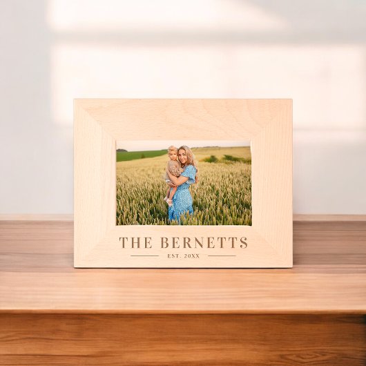 Eleganter Familienname Geätzte Rahmen