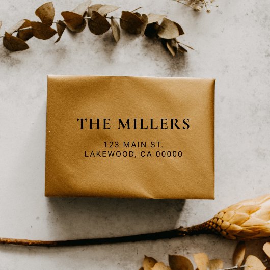 Eleganter Familienname Permastempel