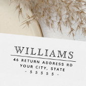 Eleganter Familienname und Rücksendeadresse Permastempel