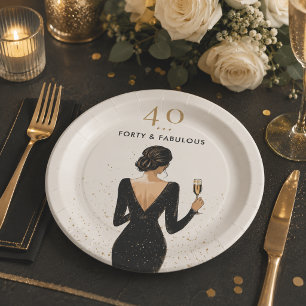 Eleganter fantastischer Geburtstagsteller Pappteller