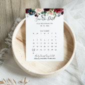 Eleganter farbenfroher Blumenkalender Save the Dat Save The Date