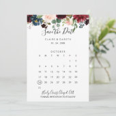 Eleganter farbenfroher Blumenkalender Save the Dat Save The Date (Stehend Vorderseite)