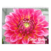 Eleganter farbenfroher Dahlias Botanischer Kalende Kalender (Titelbild)
