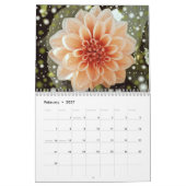 Eleganter farbenfroher Dahlias Botanischer Kalende Kalender (Feb 2027)