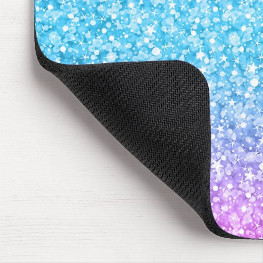 Eleganter farbenfroher Glitzer & Glitzern Mousepad (Ecke)