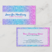 Eleganter farbenfroher Glitzer & Glitzern Visitenkarte (Vorne/Hinten)