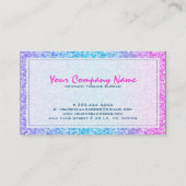 Eleganter farbenfroher Glitzer & Glitzern Visitenkarte (Rückseite)