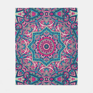 Eleganter farbenfroher nahtloser Muster Duschvorha Fleecedecke