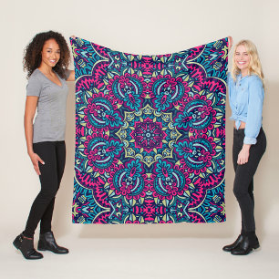 Eleganter farbenfroher nahtloser Muster Duschvorha Fleecedecke