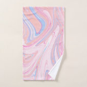 Eleganter, farbenfroher pastellrosa, orangefarbene badhandtuch set (Handtuch)